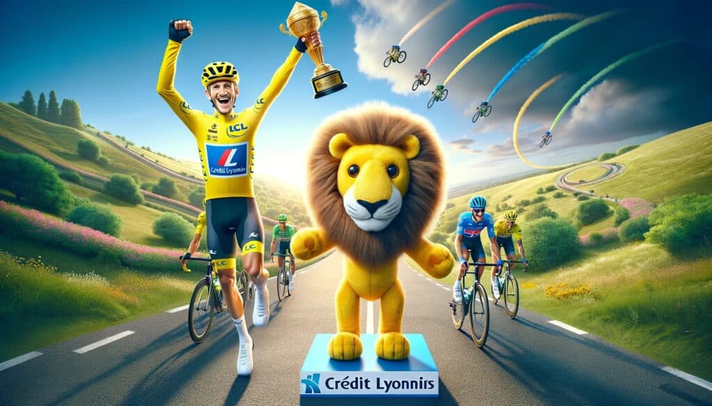 mascotte peluche lion tour de france