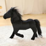 Peluche cheval noir