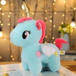 Peluche licorne bleue