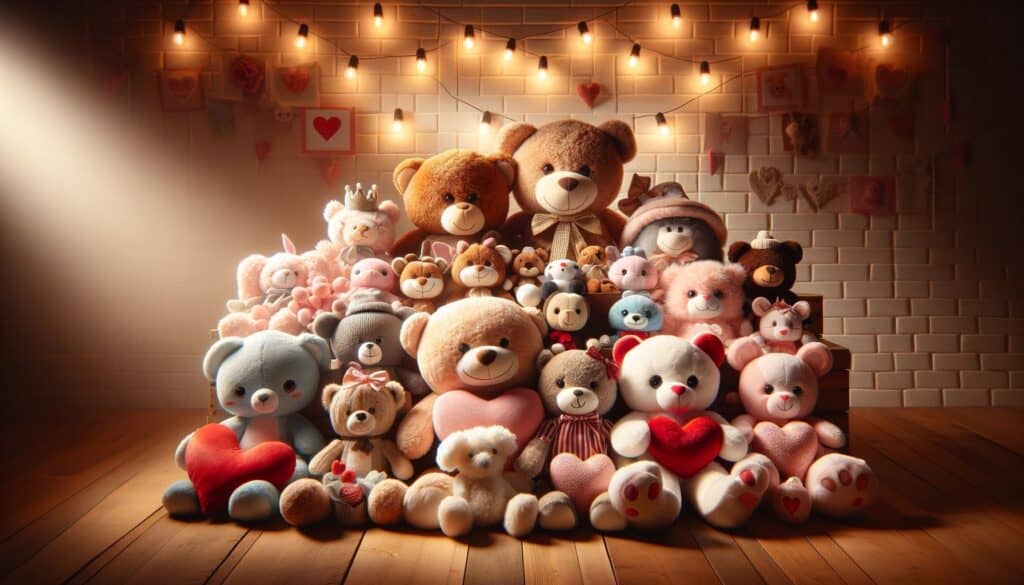 peluche offrir peite copine